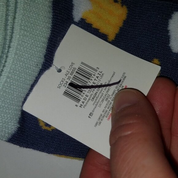 NEW 2 Ale Love Quarter Length Socks Beer Steins Hearts Gift Adult One Size OSFM - Picture 3 of 6